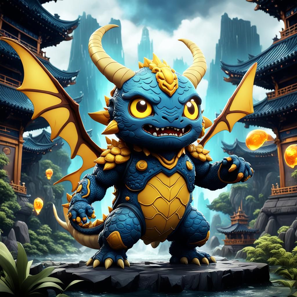 Chibi Kaiju Raichu Digital Art