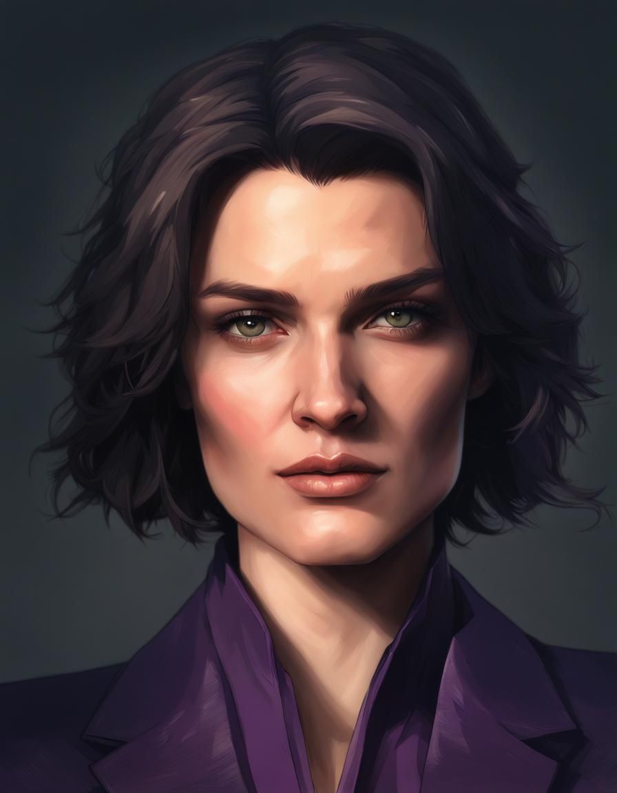 Nastasha Romanenko Portrait in Art Nouveau Style