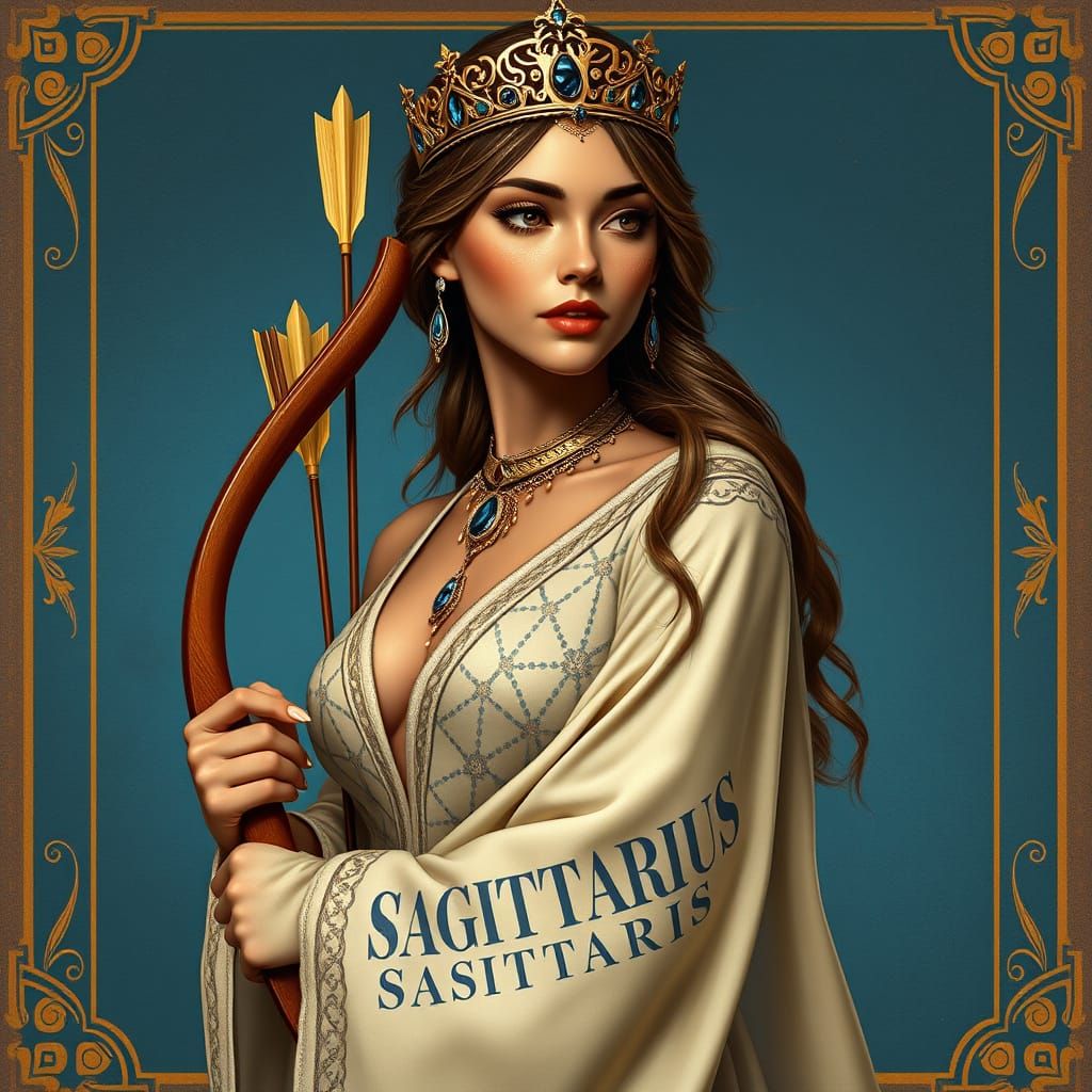 Sagittarius Queen in Golden Splendor