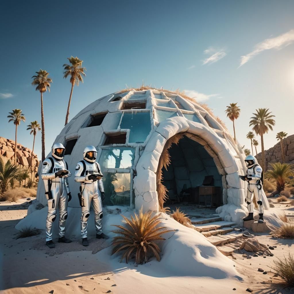 Futuristic Igloo Ruins Discovered in Desert Photo