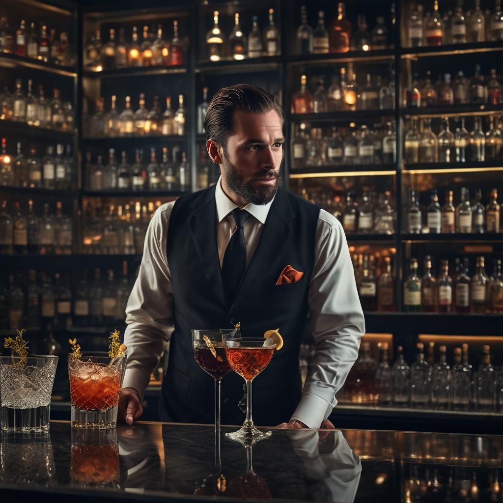 Moody Fine Dining Photography: Cocktail Pour
