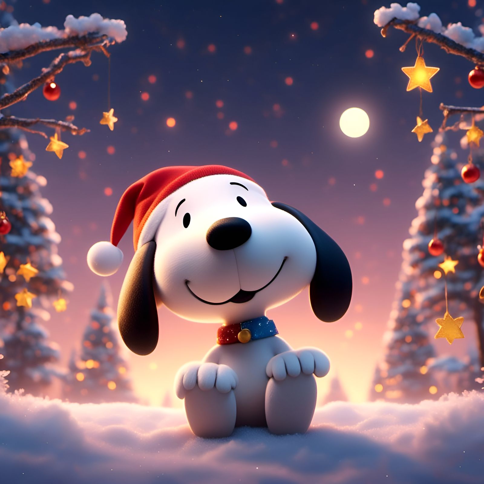 Festive Snoopy Cartoon Christmas Celebration