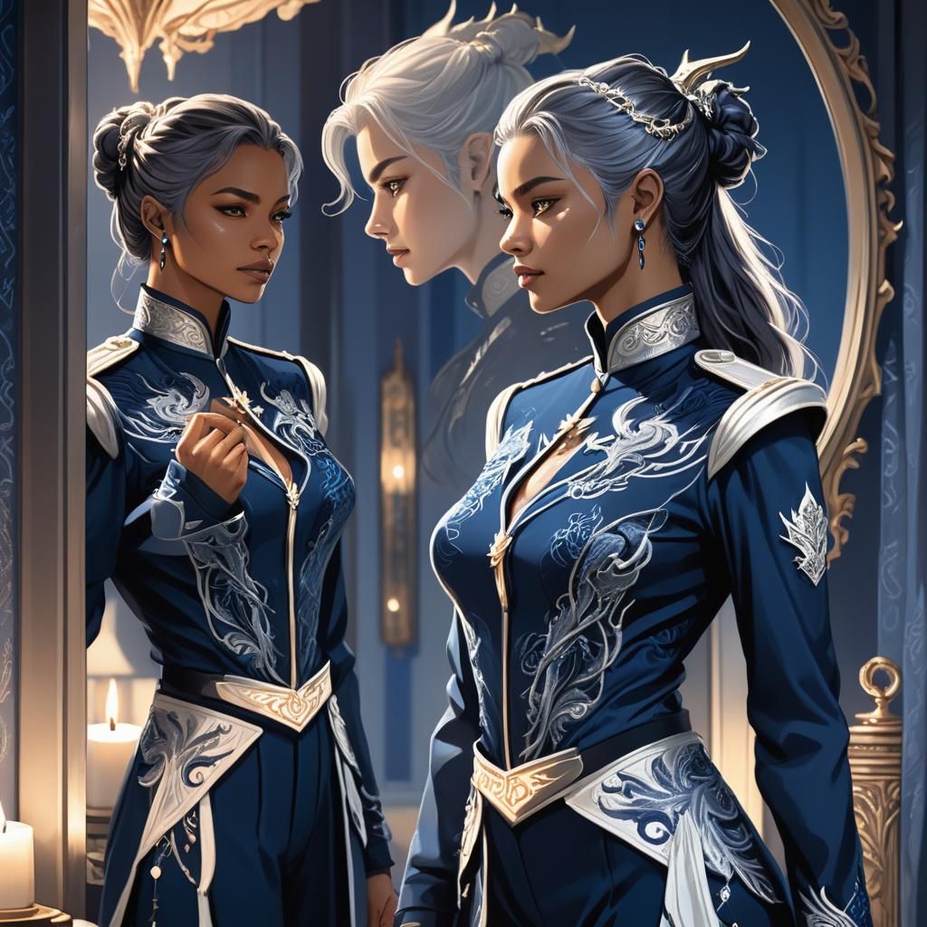 Fantasy Concept Art: Dragon Embroidery in Bedroom