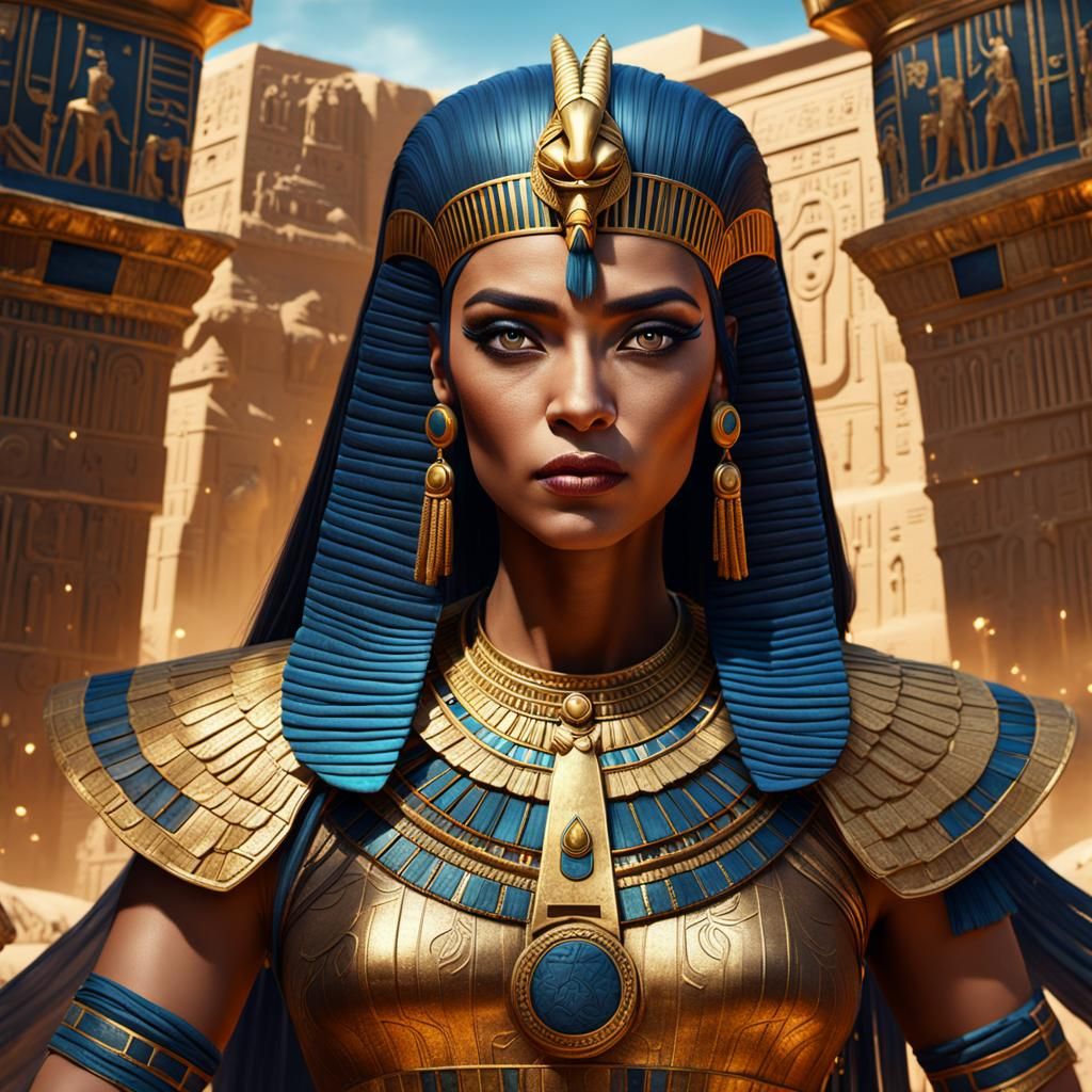 Cleopatra: Detailed Matte Painting in Deep Color