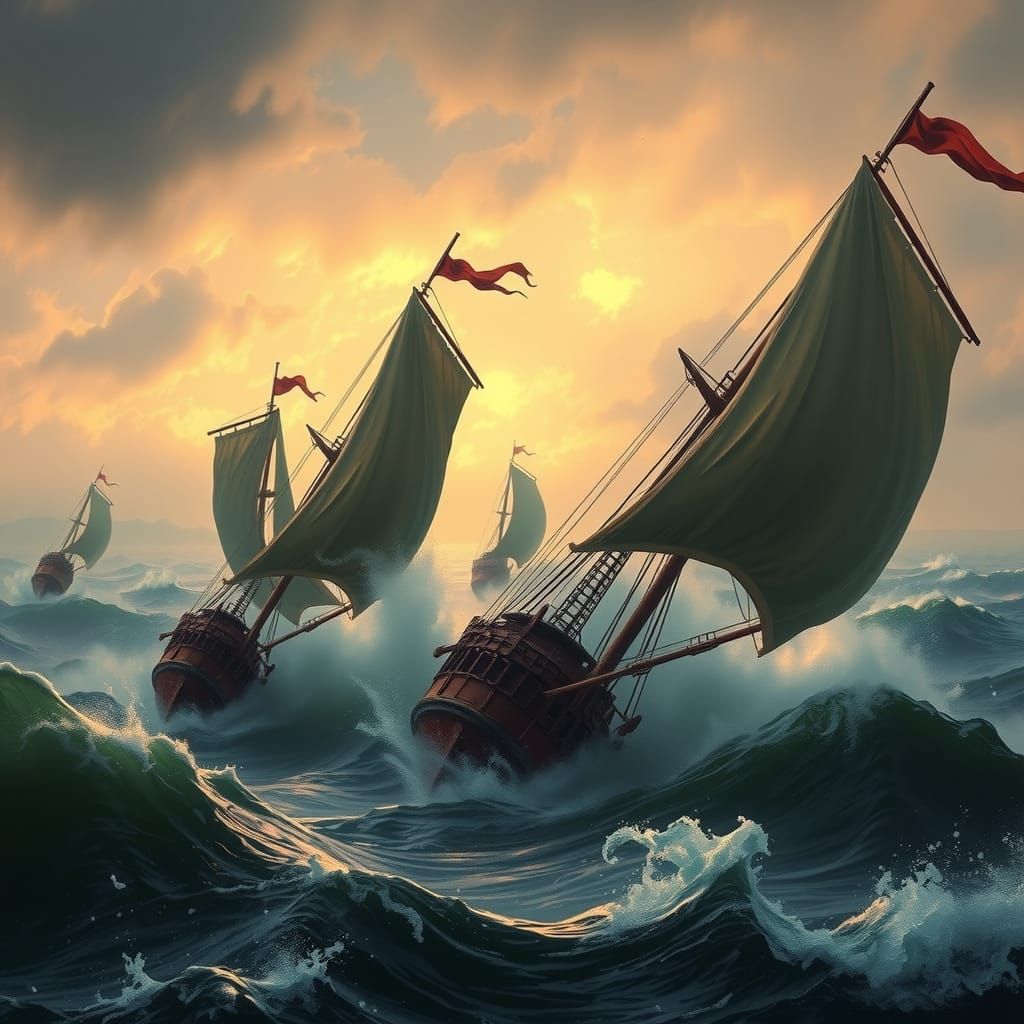 Stormy Seas: Roman Warships in Peril