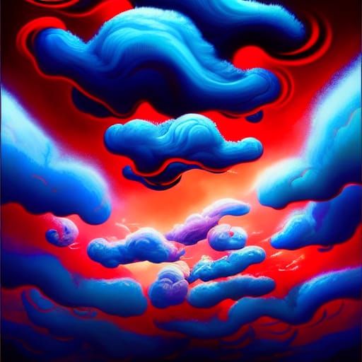 Vivid Swirling Sky Digital Painting in 16k