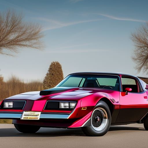 1980s Pontiac Firebird Trans Am: Photorealistic Car Portrait