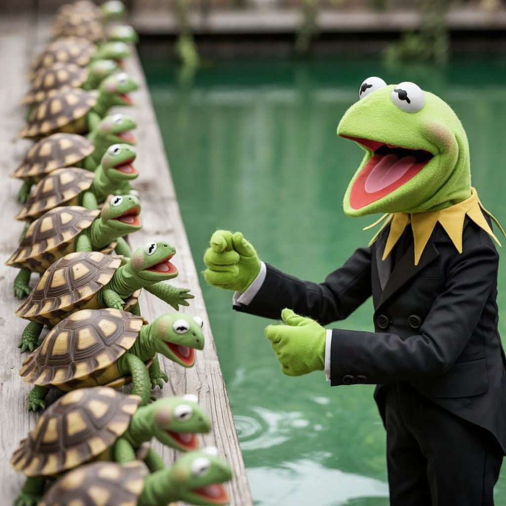 Muppet Tortoise Orchestra Conducted by Kermit