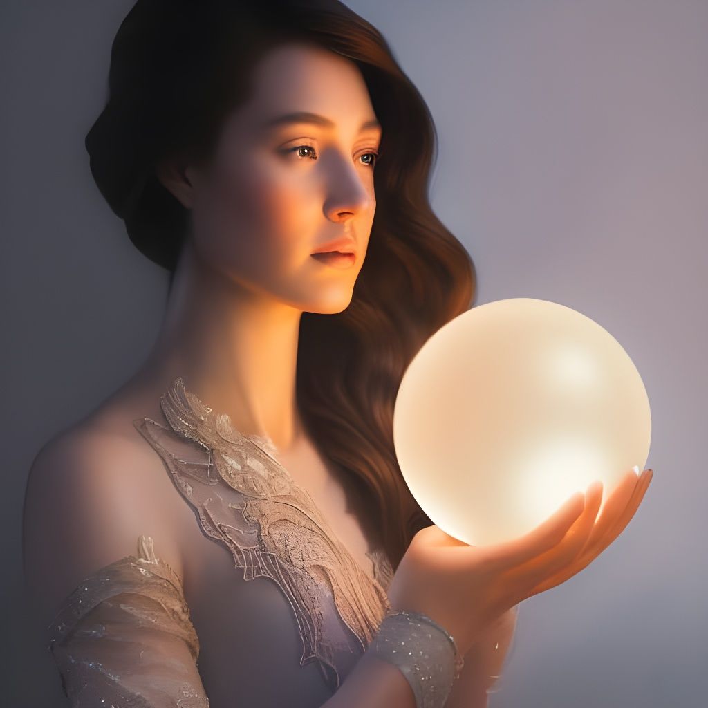 Luminous Sphere: Hyperdetailed Portrait of a Girl