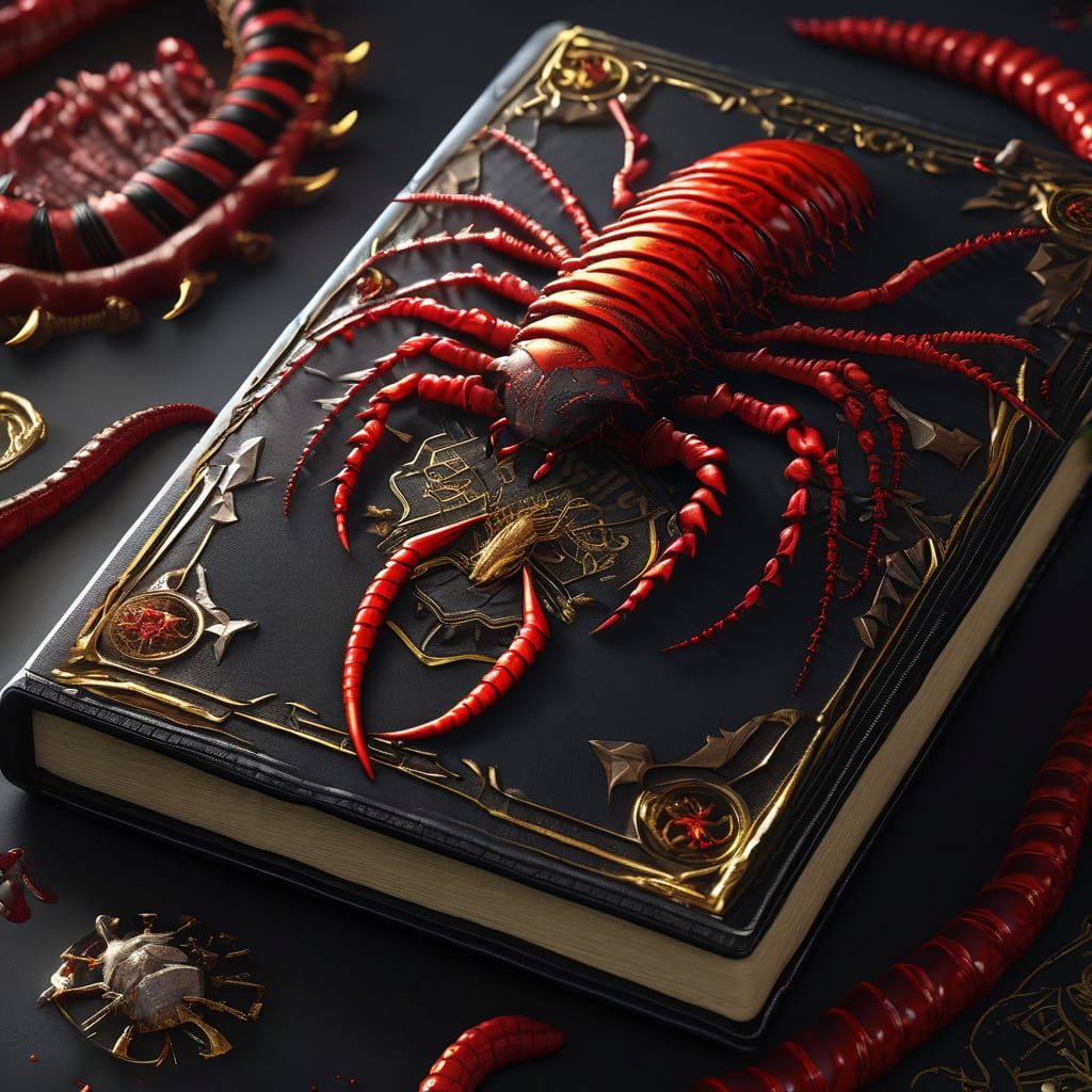 Scolopendra: Red Centipede Fantasy Book Cover