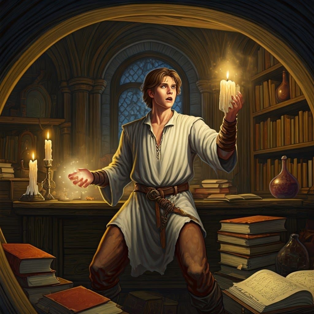 Sorcerer's Apprentice in Moody Fantasy Art