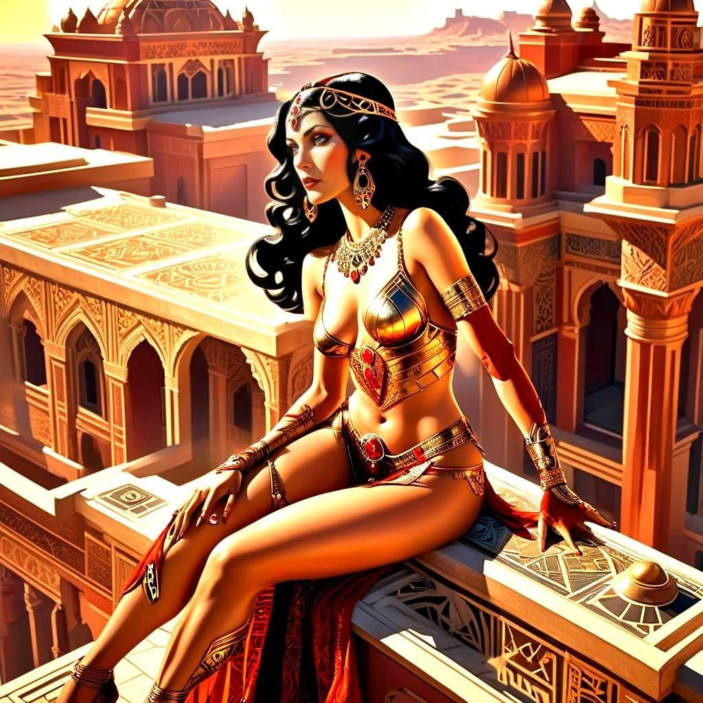 Dejah Thoris: Martian Beauty in Art Deco Style