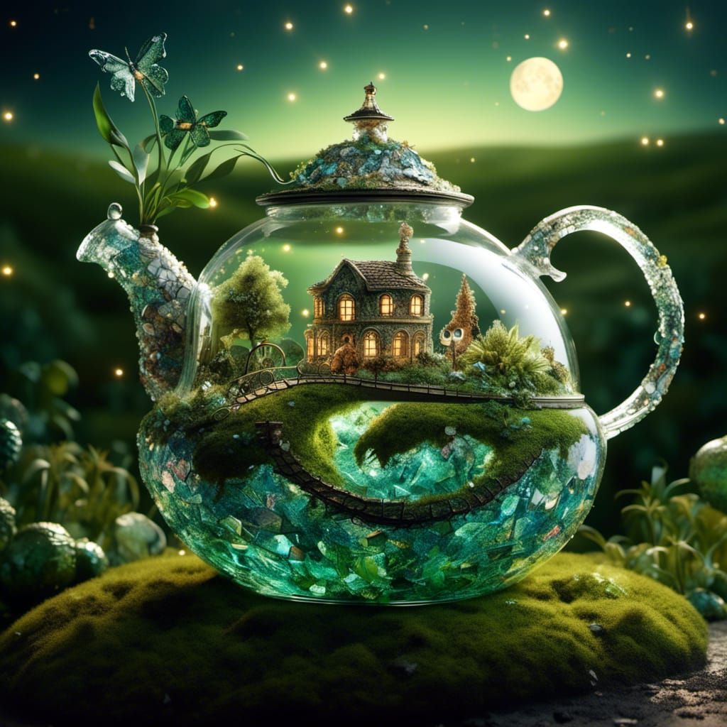 Magical Scene In A Teapot