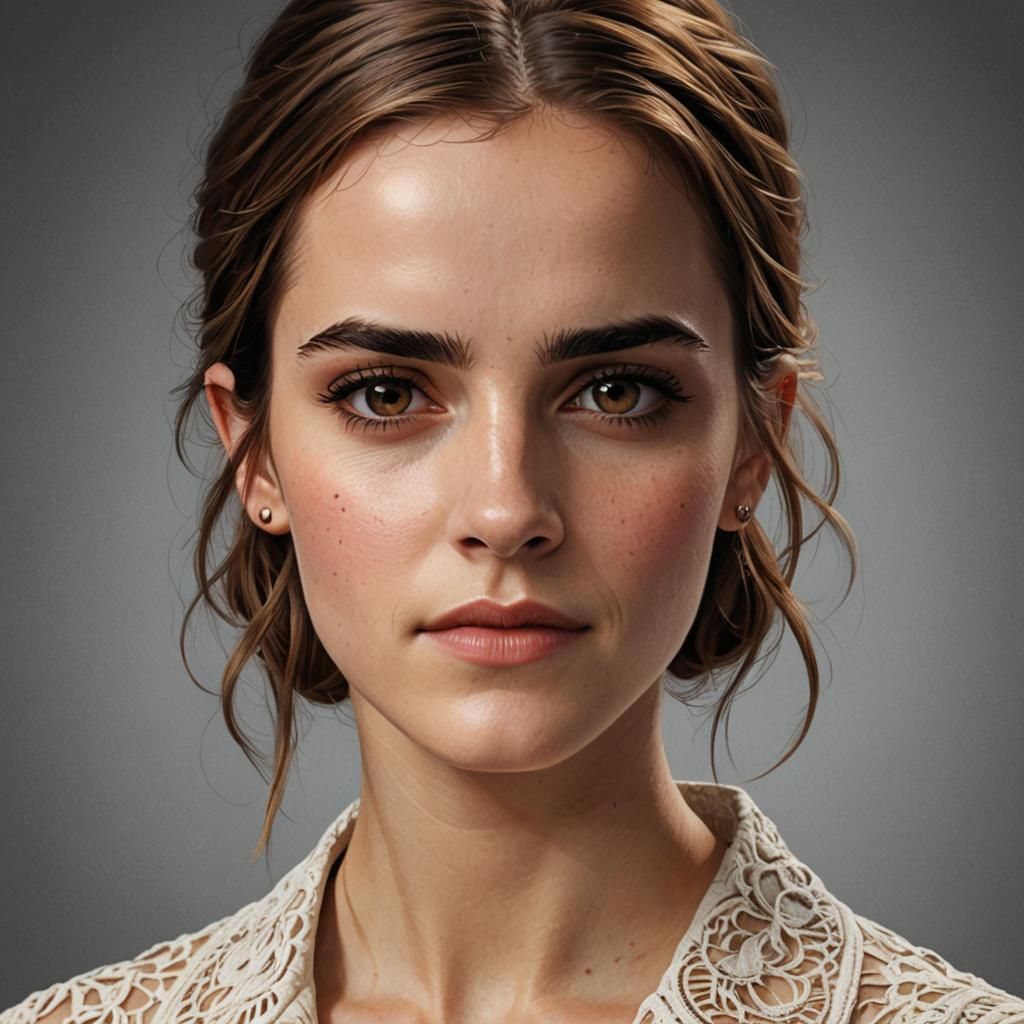 Hyperrealistic Portrait of a Beautiful Young Woman