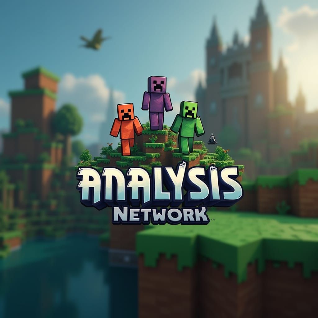 Modern Minecraft Logo Design with Vibrant Colors