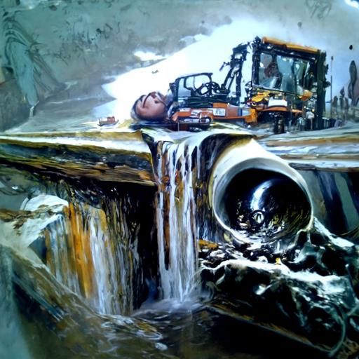 Drainage Coma: An Oil Painting Inspired by Gurney