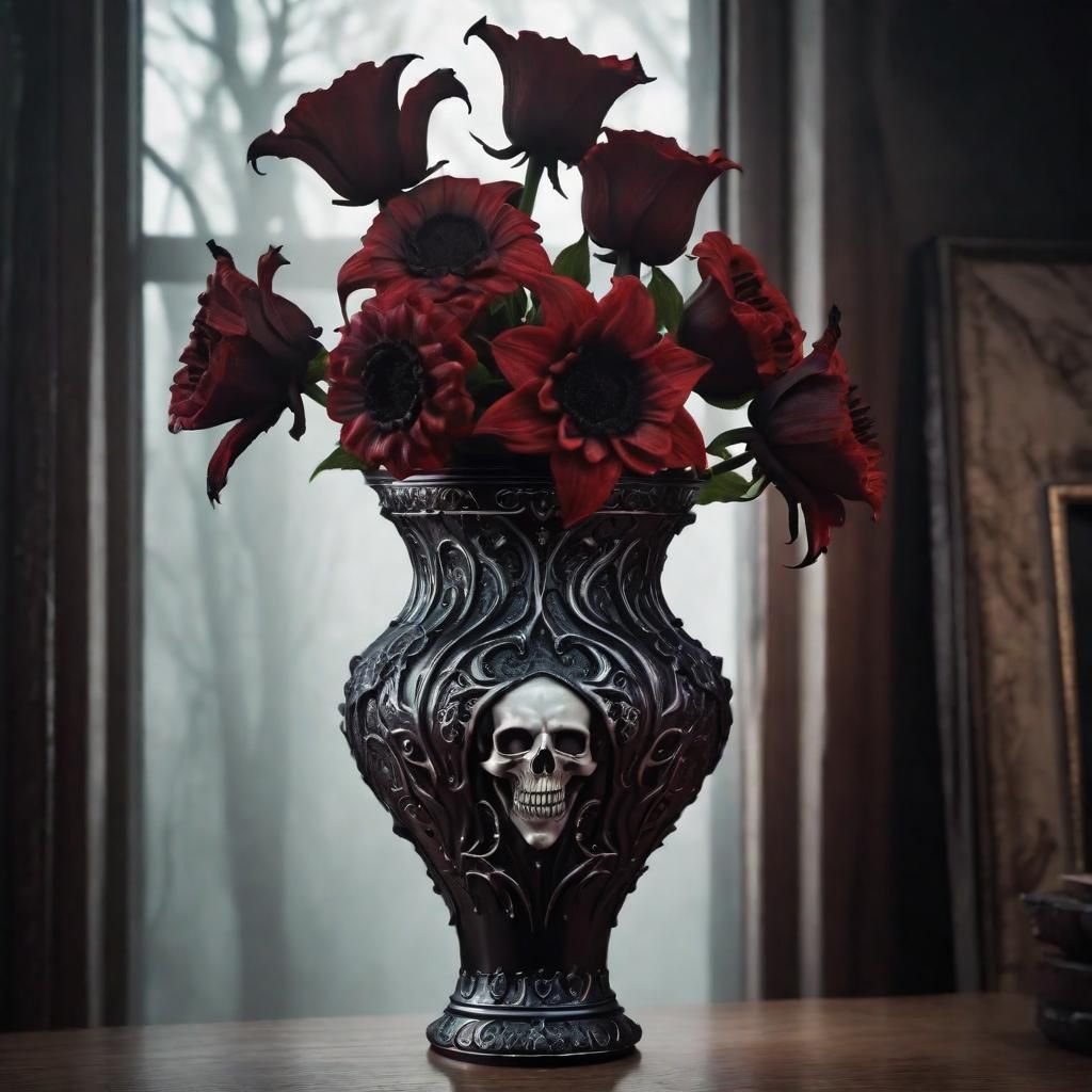 Demonic Flower Vase Absorbing Souls