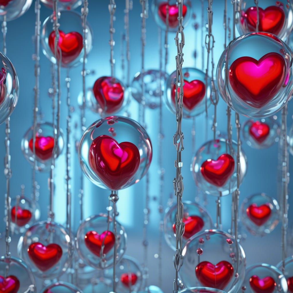 Marbles Filled with Hearts in Unreal Engine 5