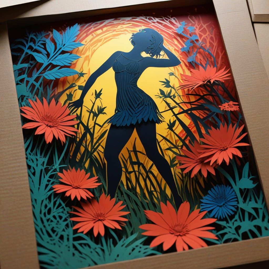Magical Morning in a Fantastical Meadow, Papercut-Style