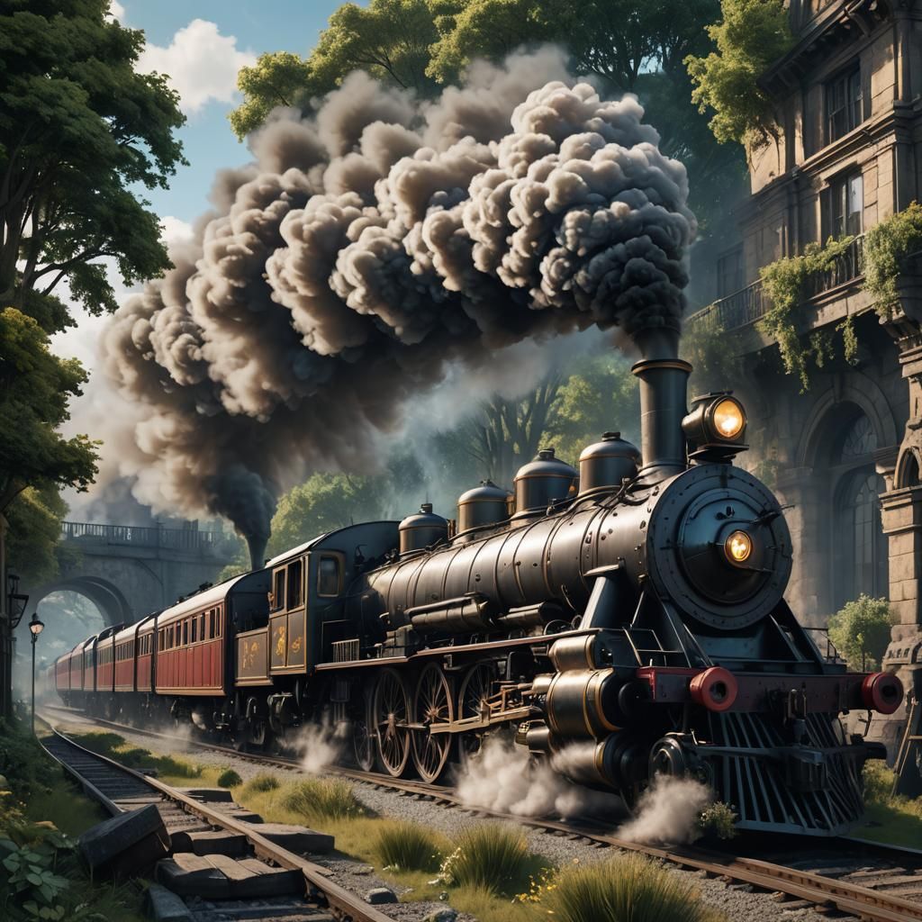 Detailed 19th Century Steam Train in Unreal Engine
