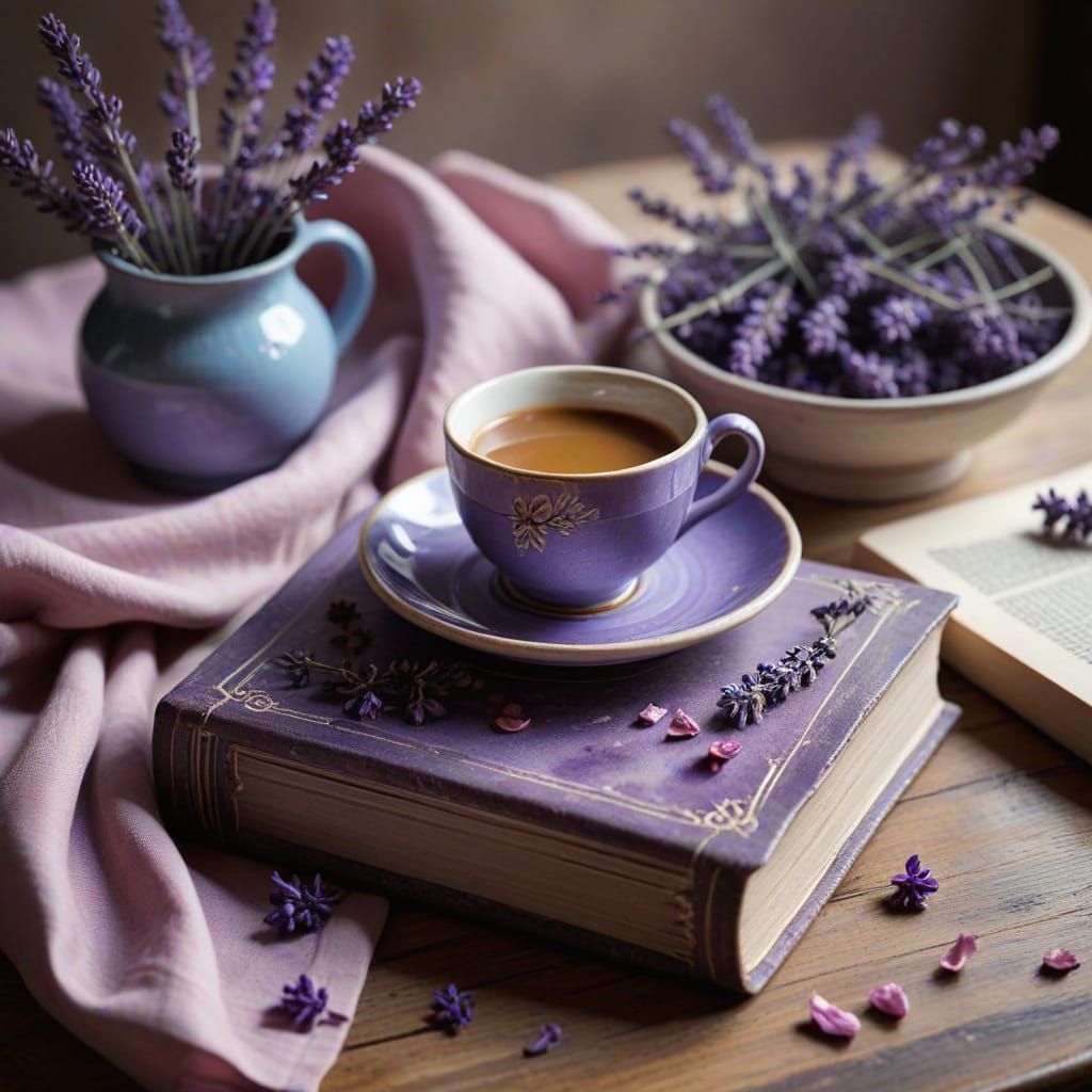 Whimsical Floral Still Life in Oil Painting Style