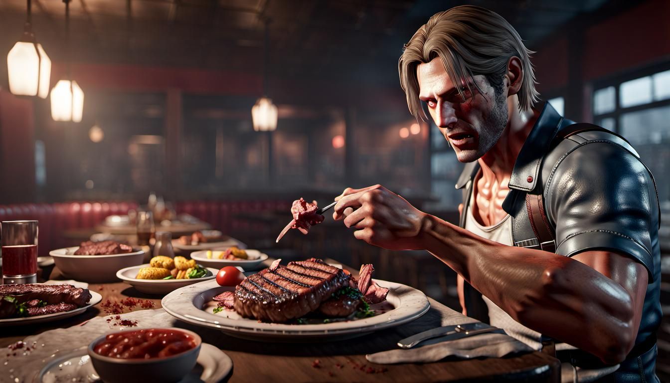 Carlos Oliveira at a Steakhouse