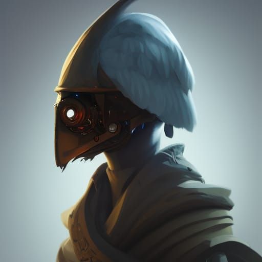 Mechanical Kenku Artificer: a Sinister D&D Portrait