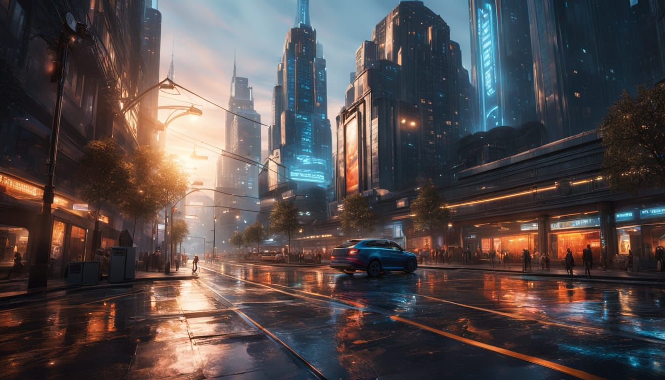 Sensual Fantasy Goddess in Urban Splendor