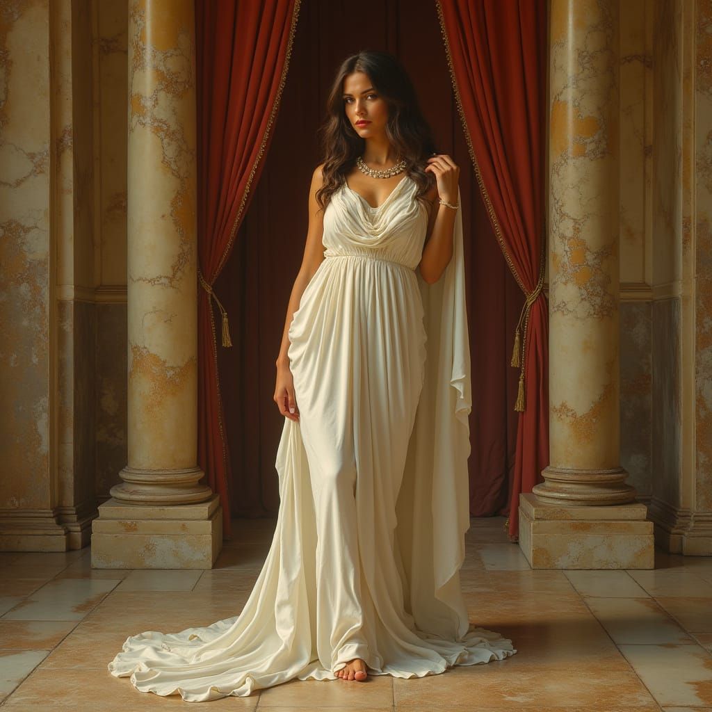 Ancient Roman Goddess in Luxurious Surroundings