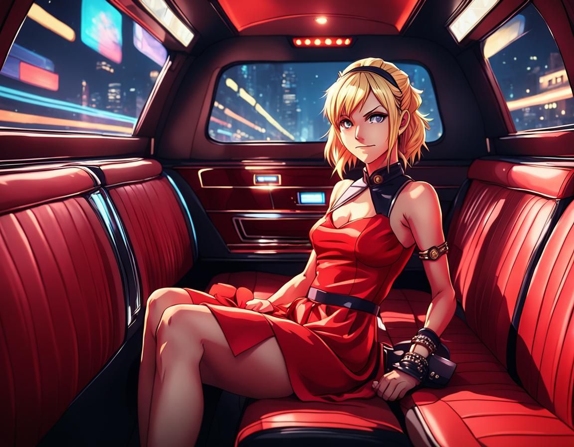 Juliet Starling in Limo, Anime Cel-Shaded Style