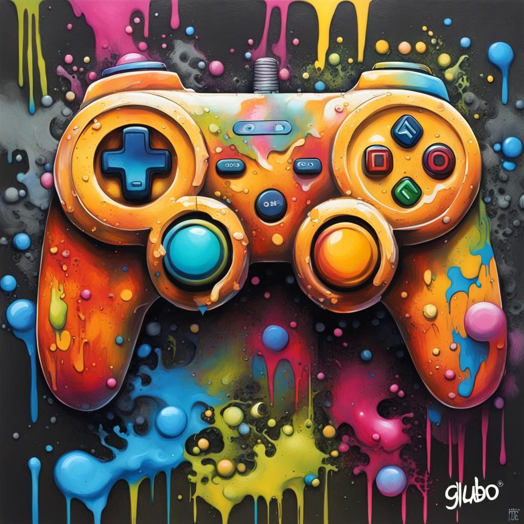 Graffiti Art Style Glubo Game Controller