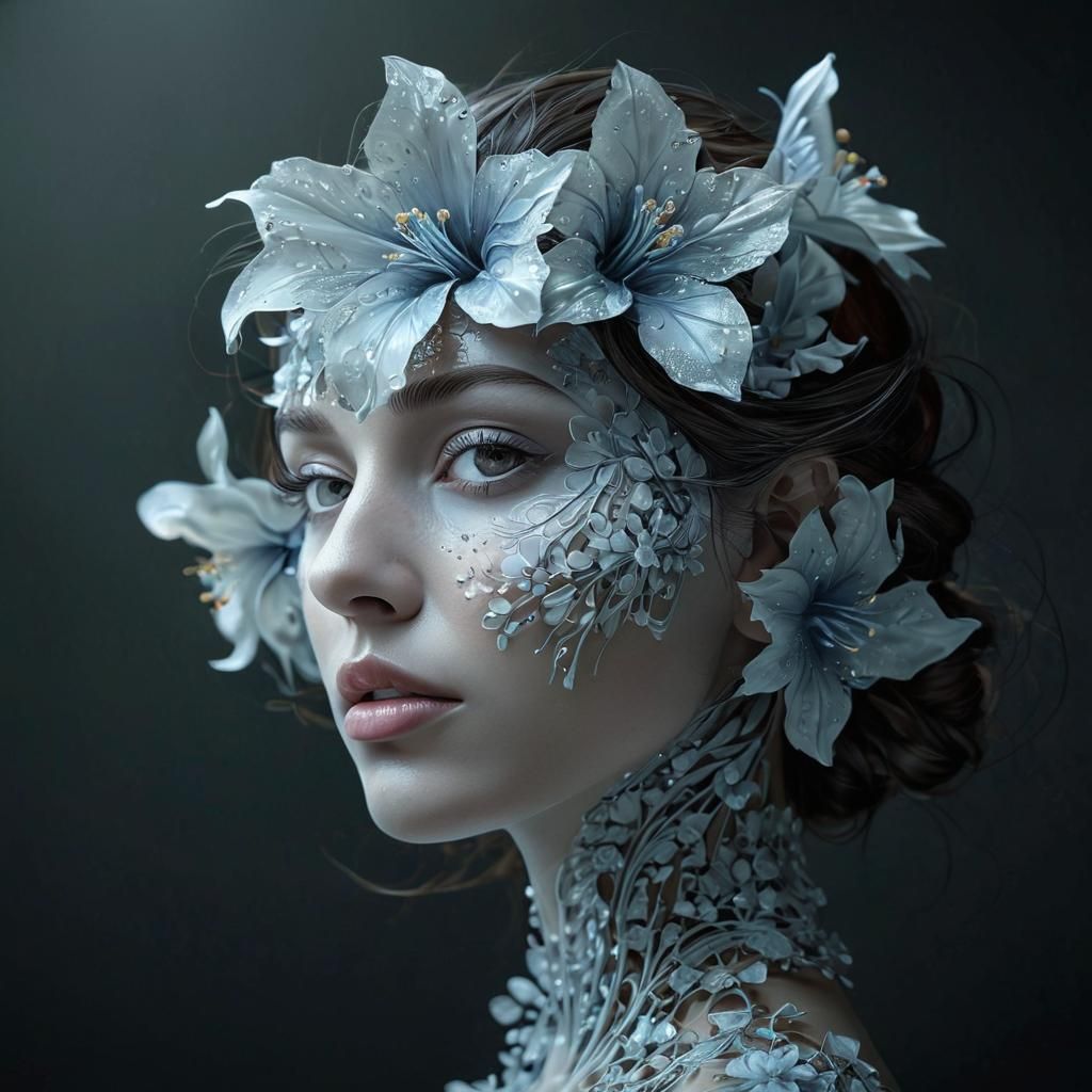 A face is a flower, a flower is a face, flower face, face fl...