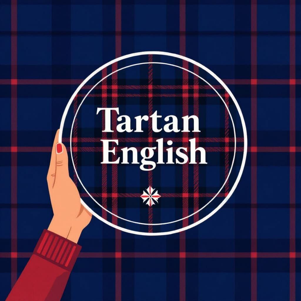 Tartan English Logo: Scottish Textile Design