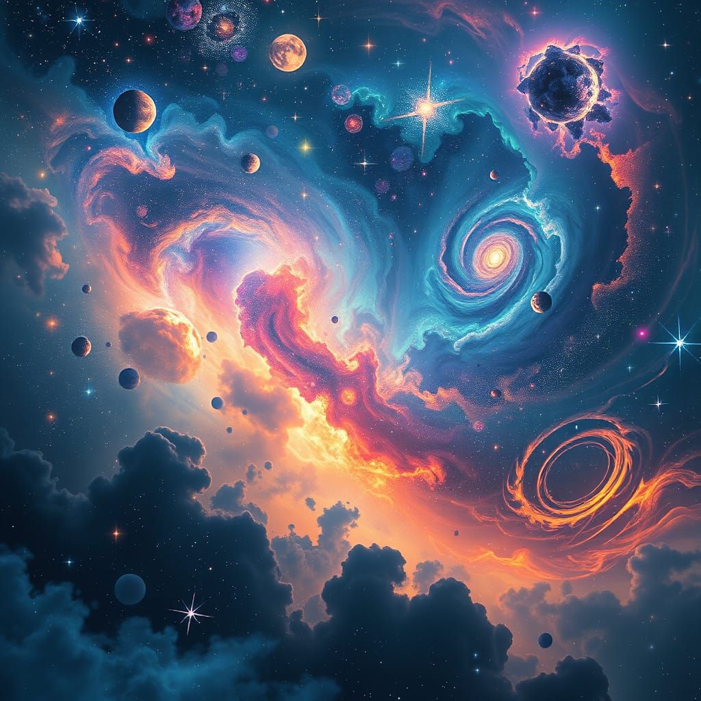 Cosmic Dreamscape in Vibrant Multiverse