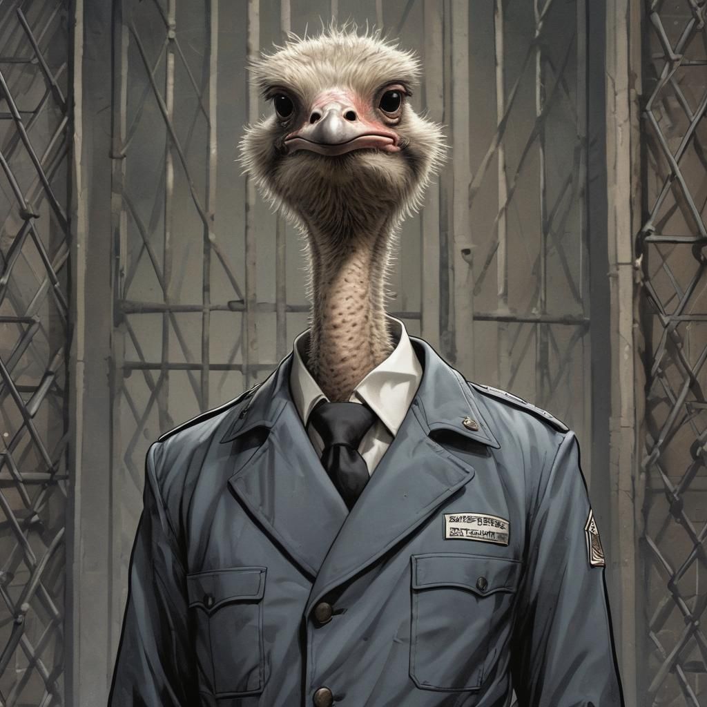 Ostrich prison guard