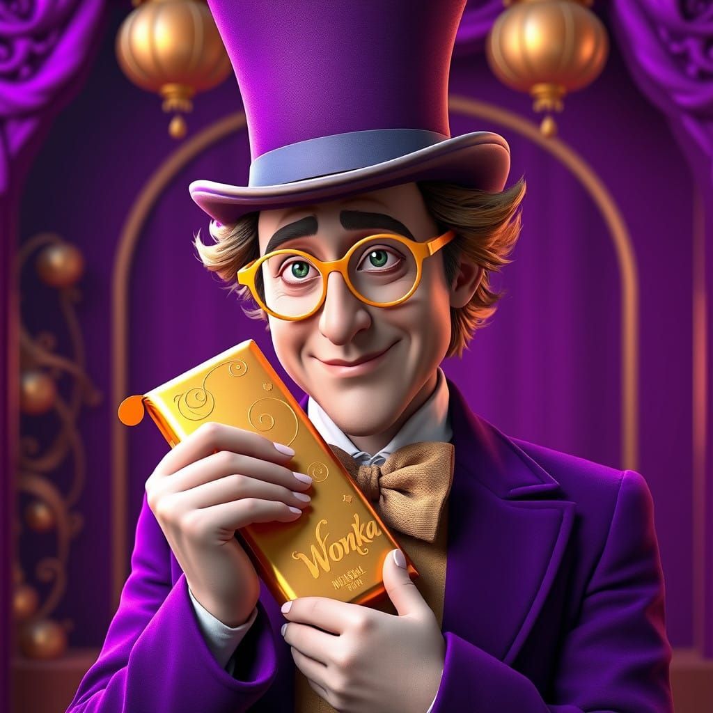 Wonka in Vibrant, High-Fantasy Candy Store