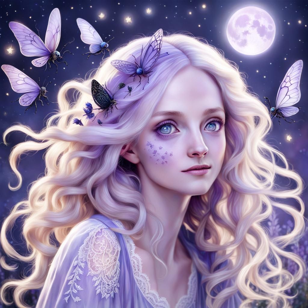 Ethereal Luna Lovegood with Lavender Lanternbugs