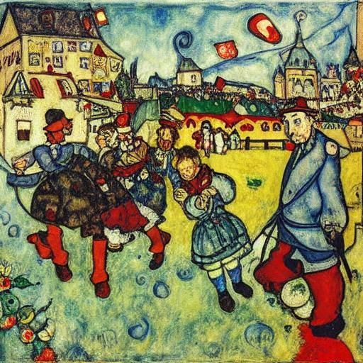 Festive Mouse Oktoberfest in Expressionist Surreal Style