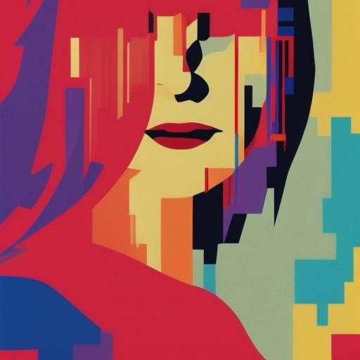 Claire Danes Pop Art Screen Print in Bauhaus Style