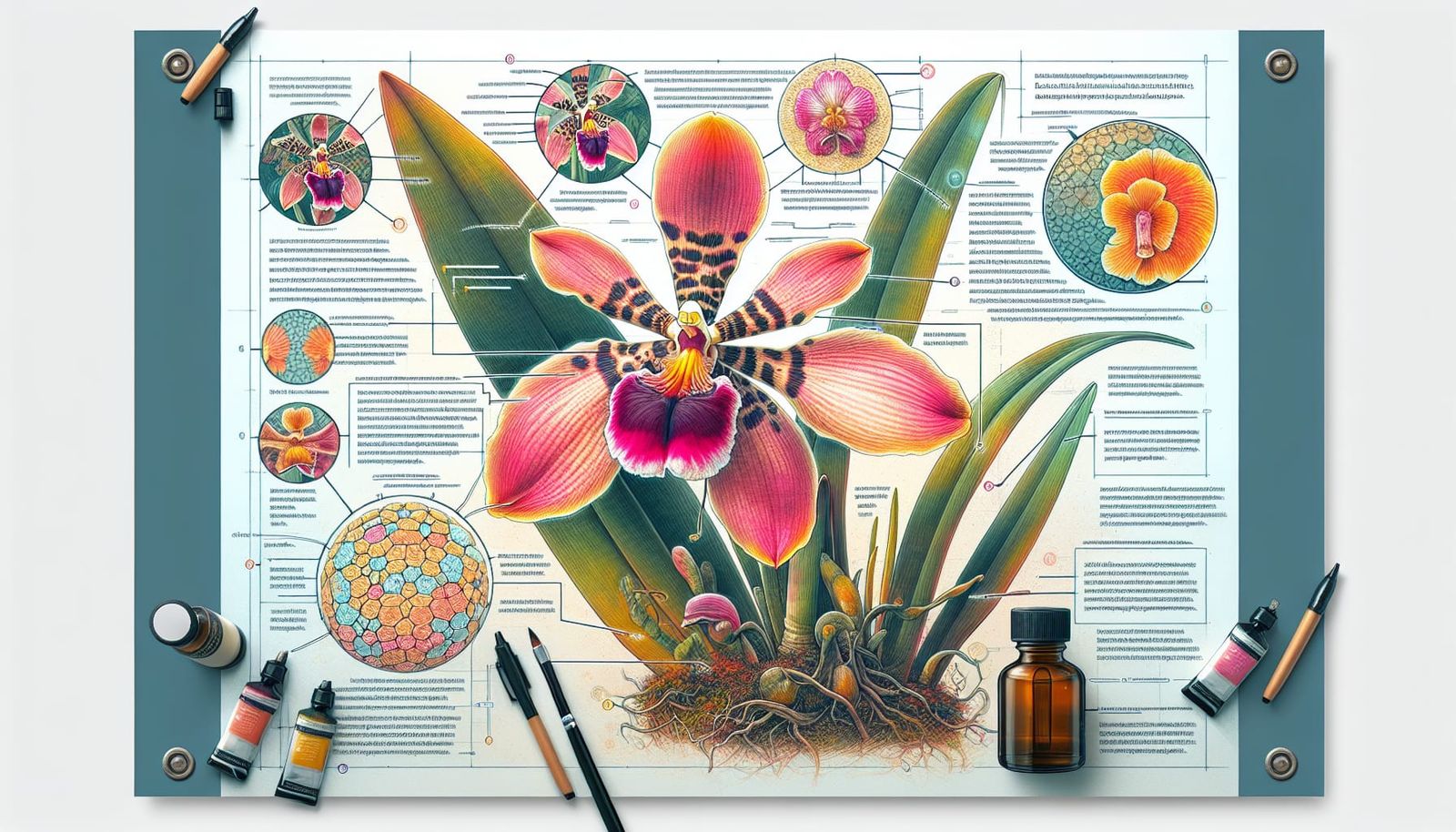 Detailed Scientific Chart of Monkey Face Orchid