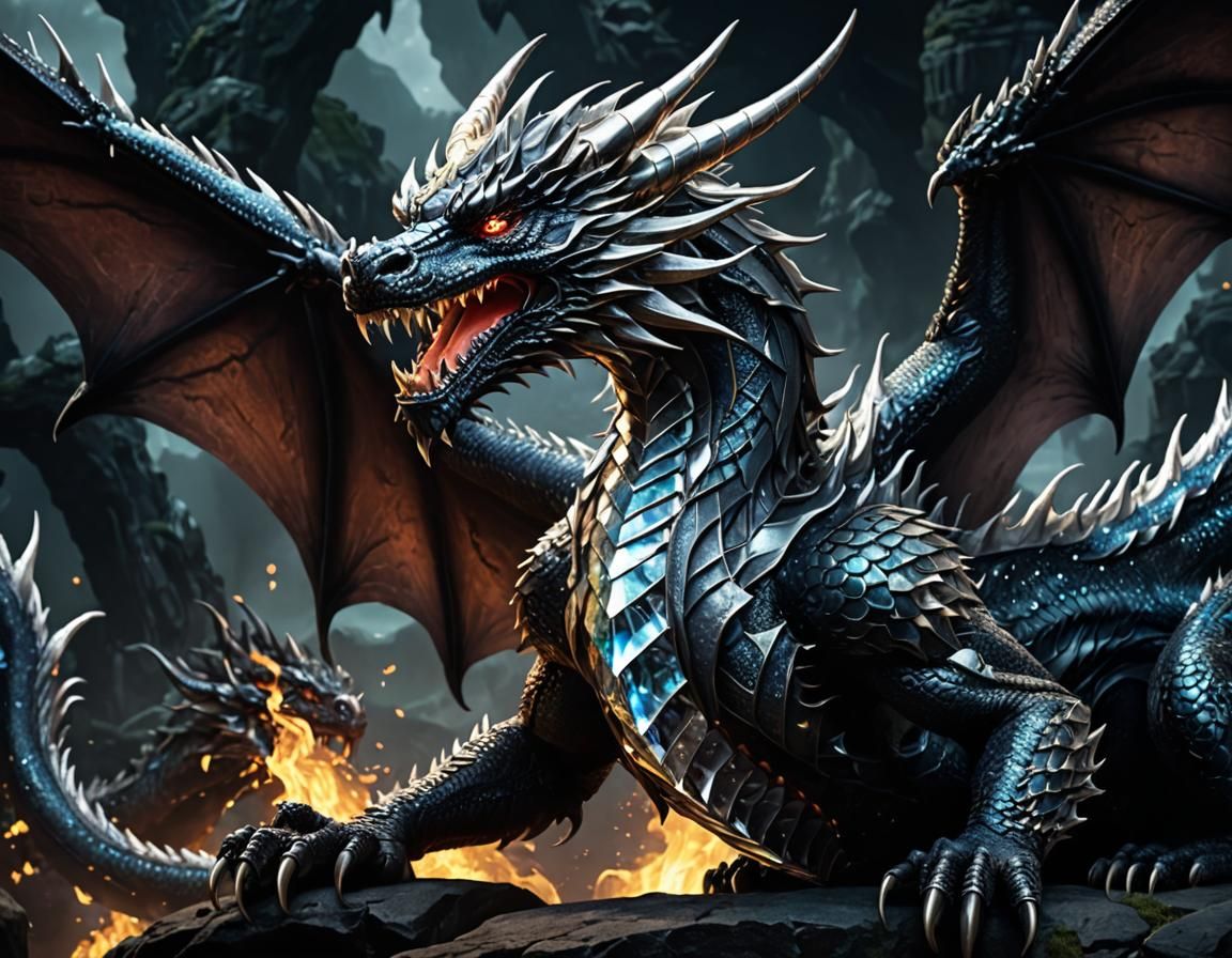 Dazzling Diamond Dragon in Dramatic Style