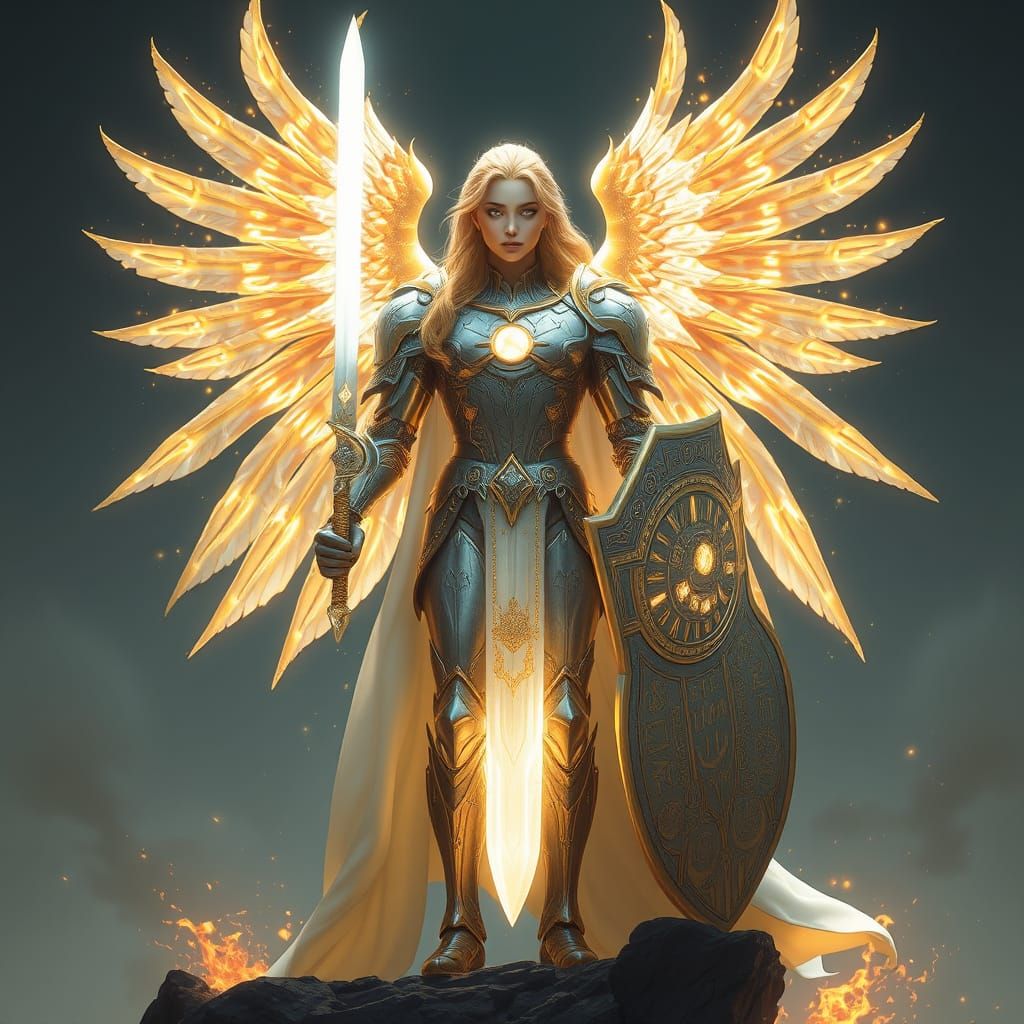 Celestial Dawnbringer Radiates Divine Light and Authority