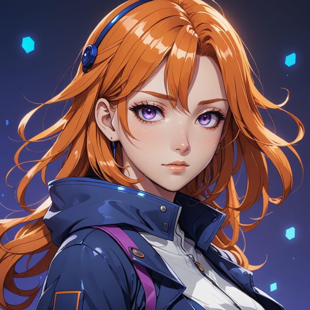 Ethereal Anime Girl in Vibrant Cinematic Style