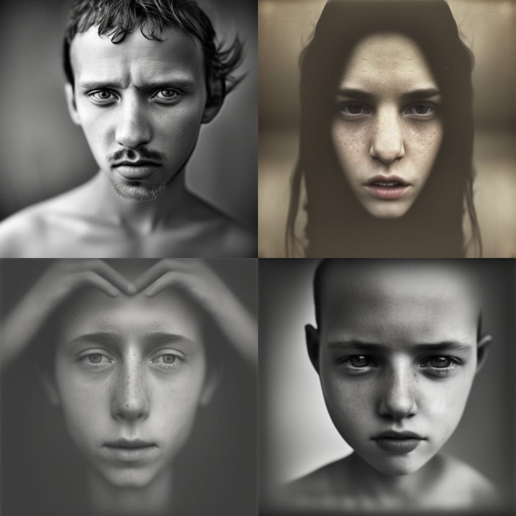 Intimate Portrait Emphasizing Self-Love in Photographic Styl...
