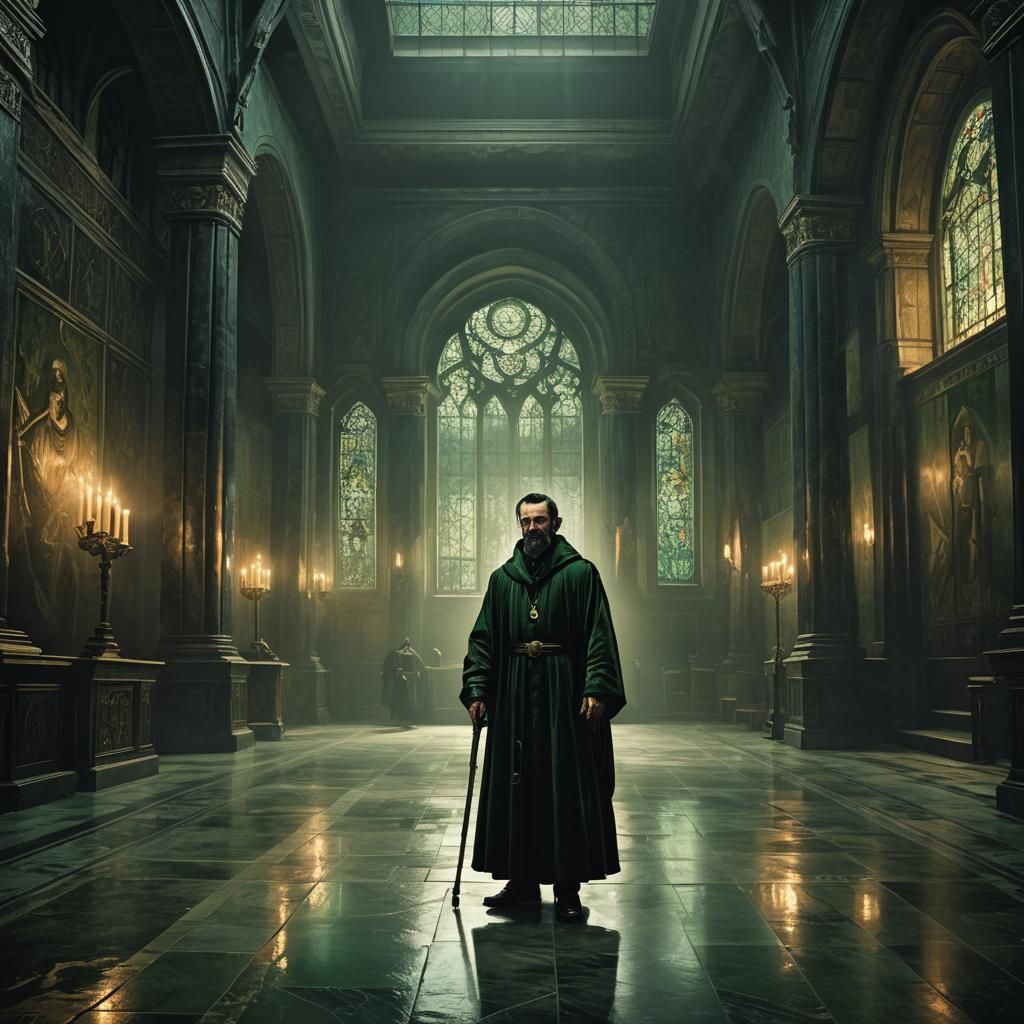 Dark Fantasy Illustration of Patrician Havelock Vetinari