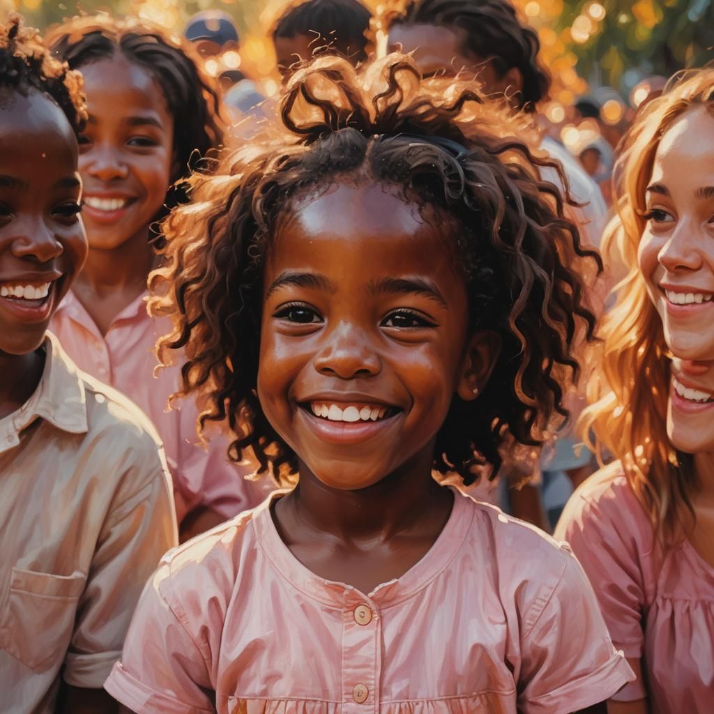 Joyful Child Portrait in Warm Golden Light