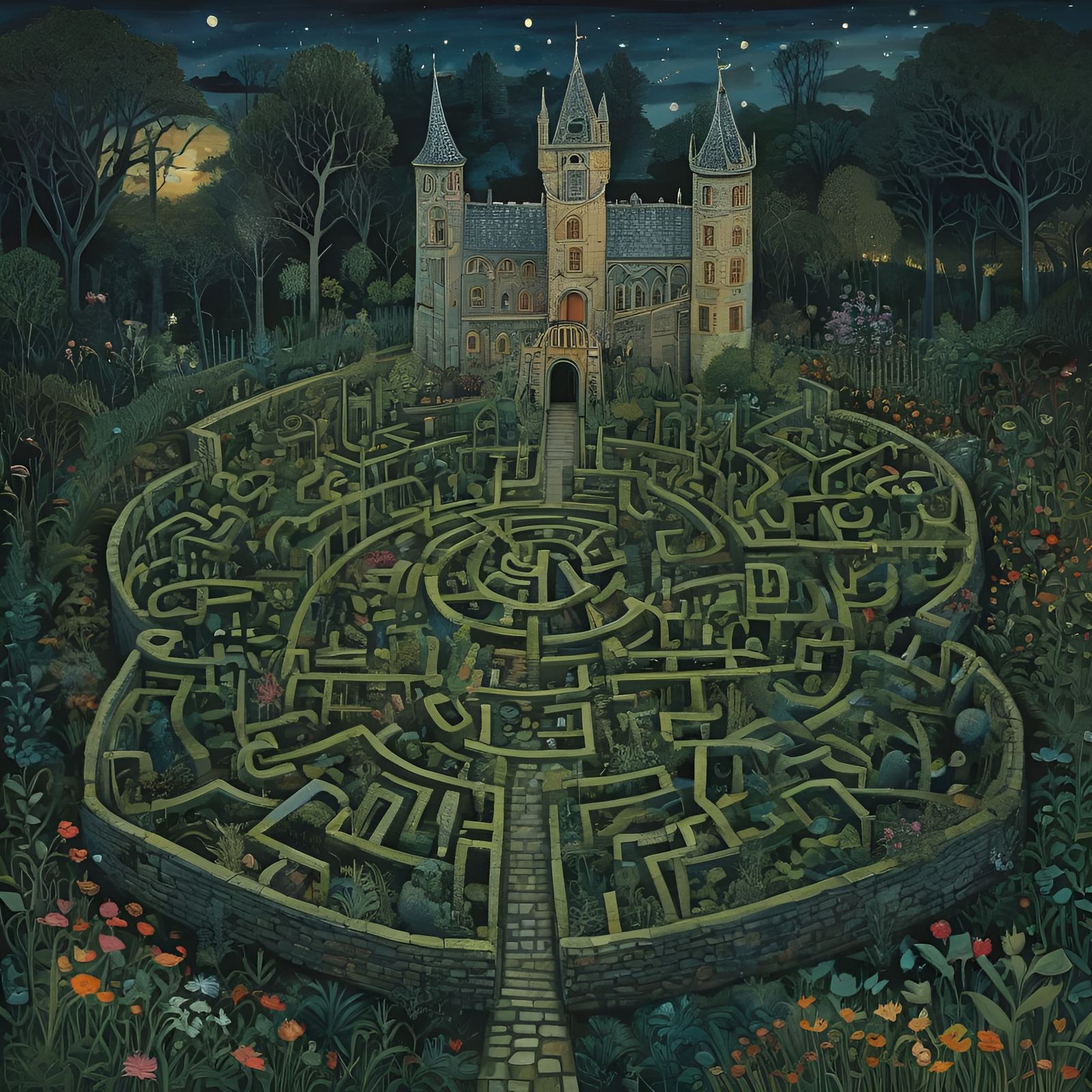 A Dreamlike Faerie Castle in Twilight's Hush