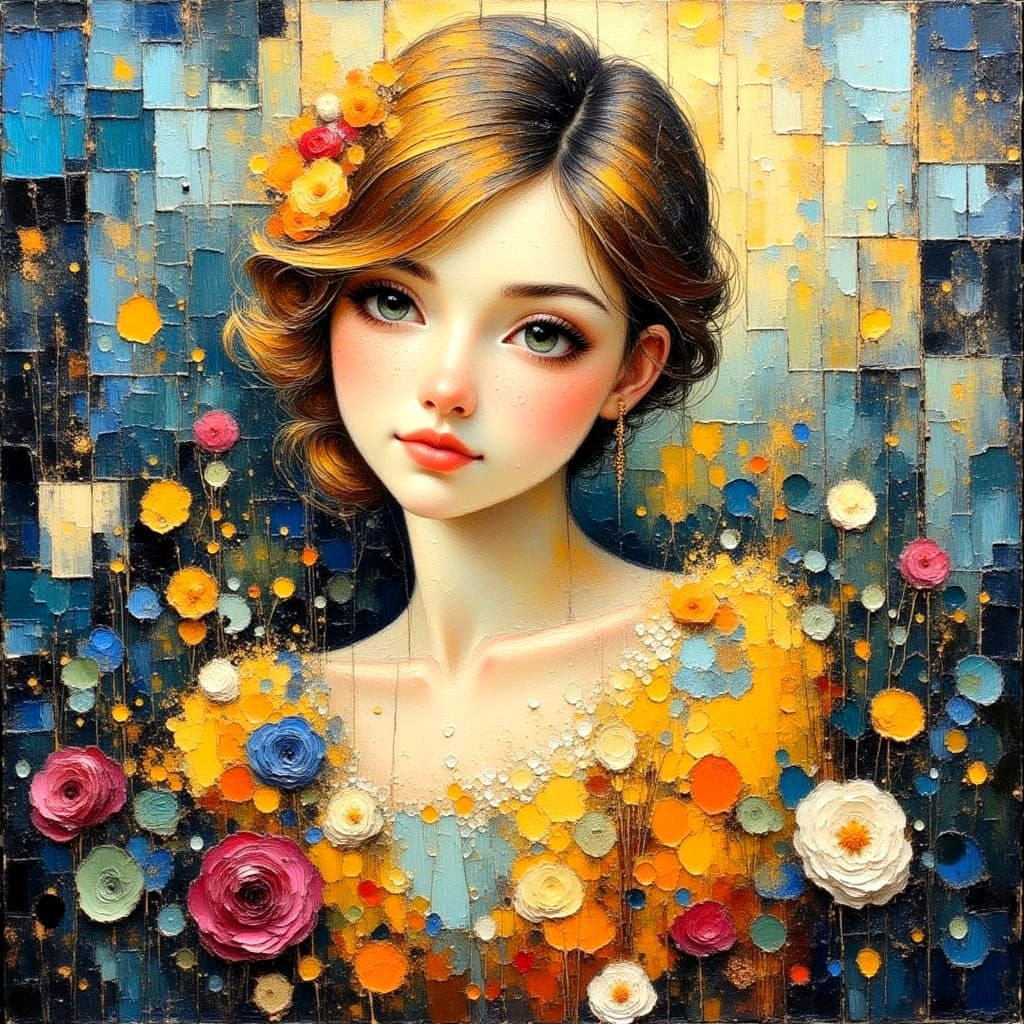 Angel on the Subway: Impressionist Watercolor Painting