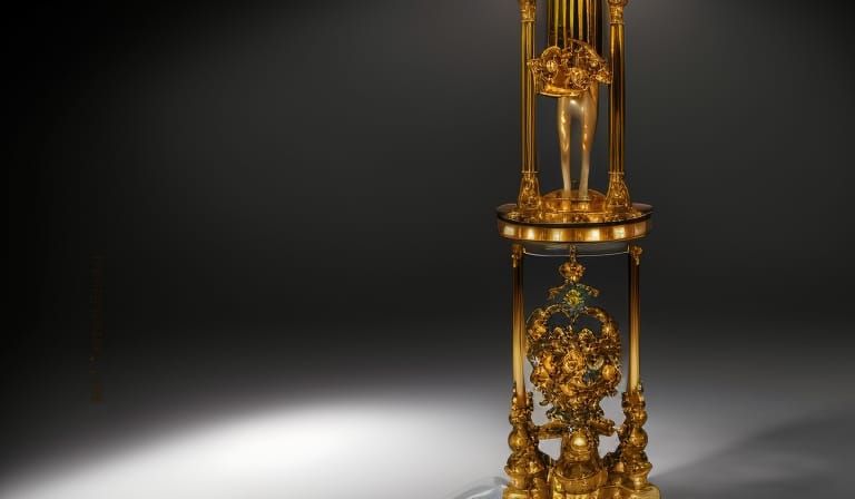 Ormolu Automaton Lady in Art Deco Style