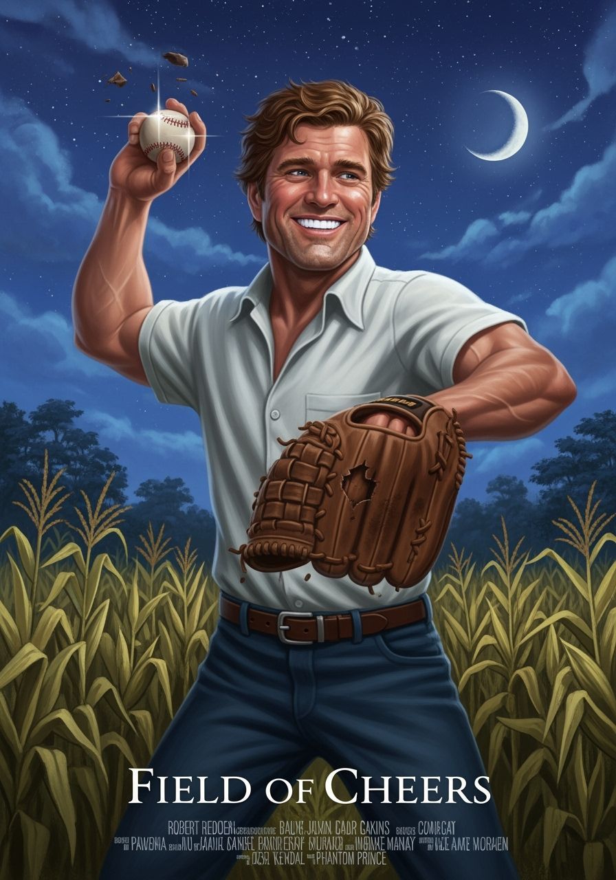 Fantasy Movie Poster: Muscular Man Pitches Baseball in Jamai...